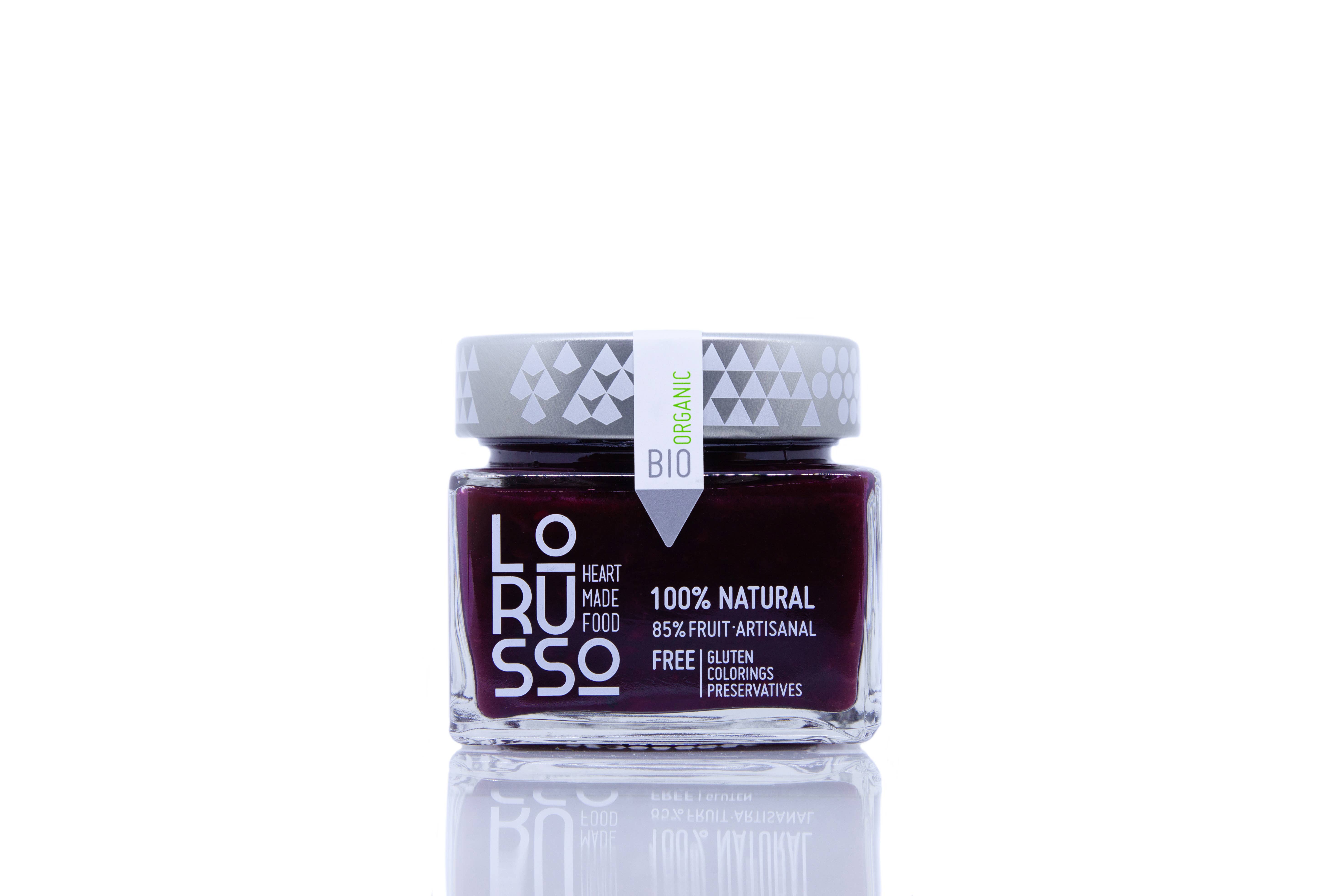 LoRUSSo - Venta al por mayor Mermelada/gelatina - Mermelada ecológica artesanal de frutos rojos 85% fruta 305g2