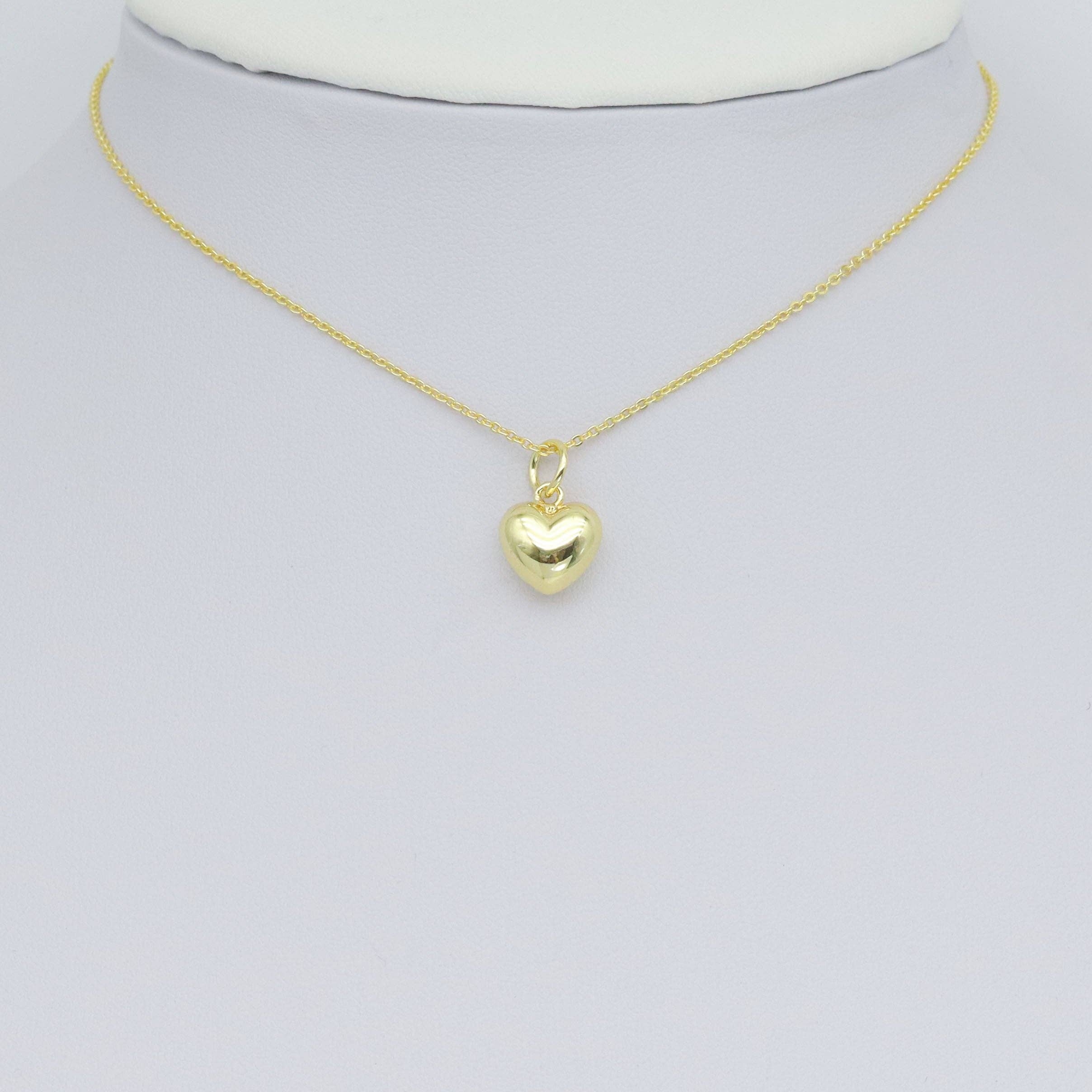 BestBeads&Beyond - Wholesale Individual Charm/Pendant - Cute Puffy Gold 3D Heart Shape Charm Pendant, Sku#LD6552