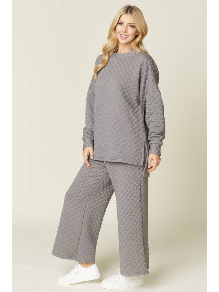 BEESON RIVER - Wholesale Lounge Set - Women's - Solid Warm Quilted Matching Set9