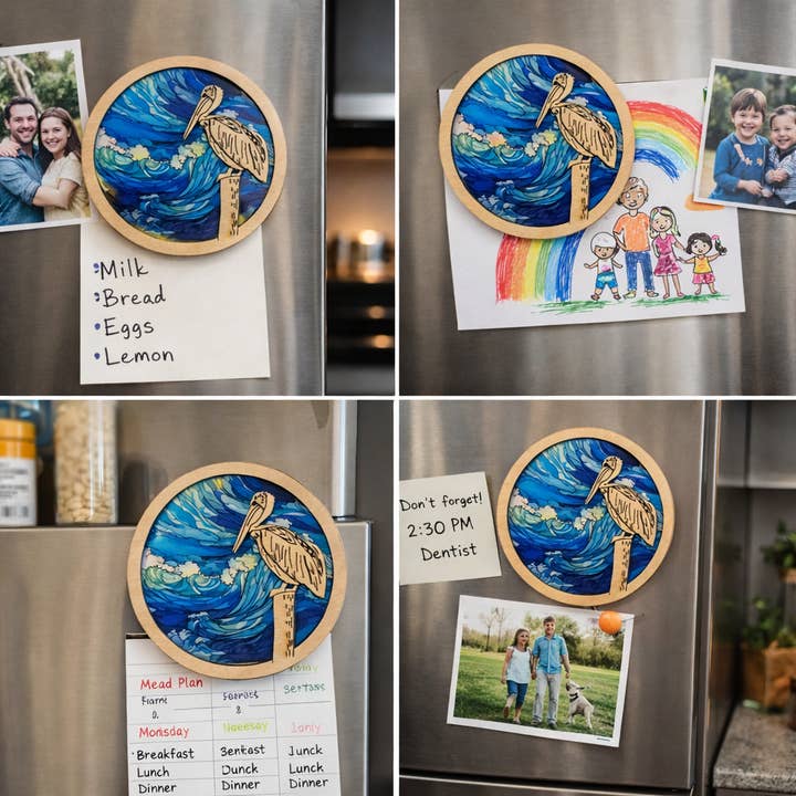 Gulf Coast Custom - Wholesale Magnet - Pelican Magnet - Coastal Themed Magnet - Name Drop Available2