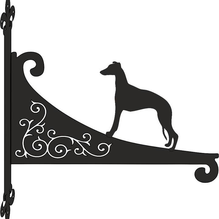 Whippet Ornamental Scroll Hanging Bracket for wholesale by Steel Images