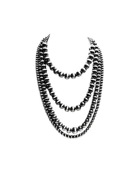 Western Navajo Pearl 4 Strands Necklace for wholesale by Snowing West