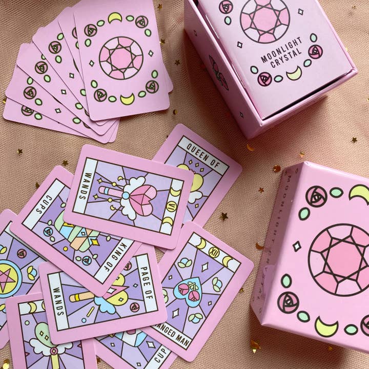 Loveli Atelier – wholesale Tarot cards – Travel Sized Tarot Cards | Moonlight Crystal Mini Tarot Deck3