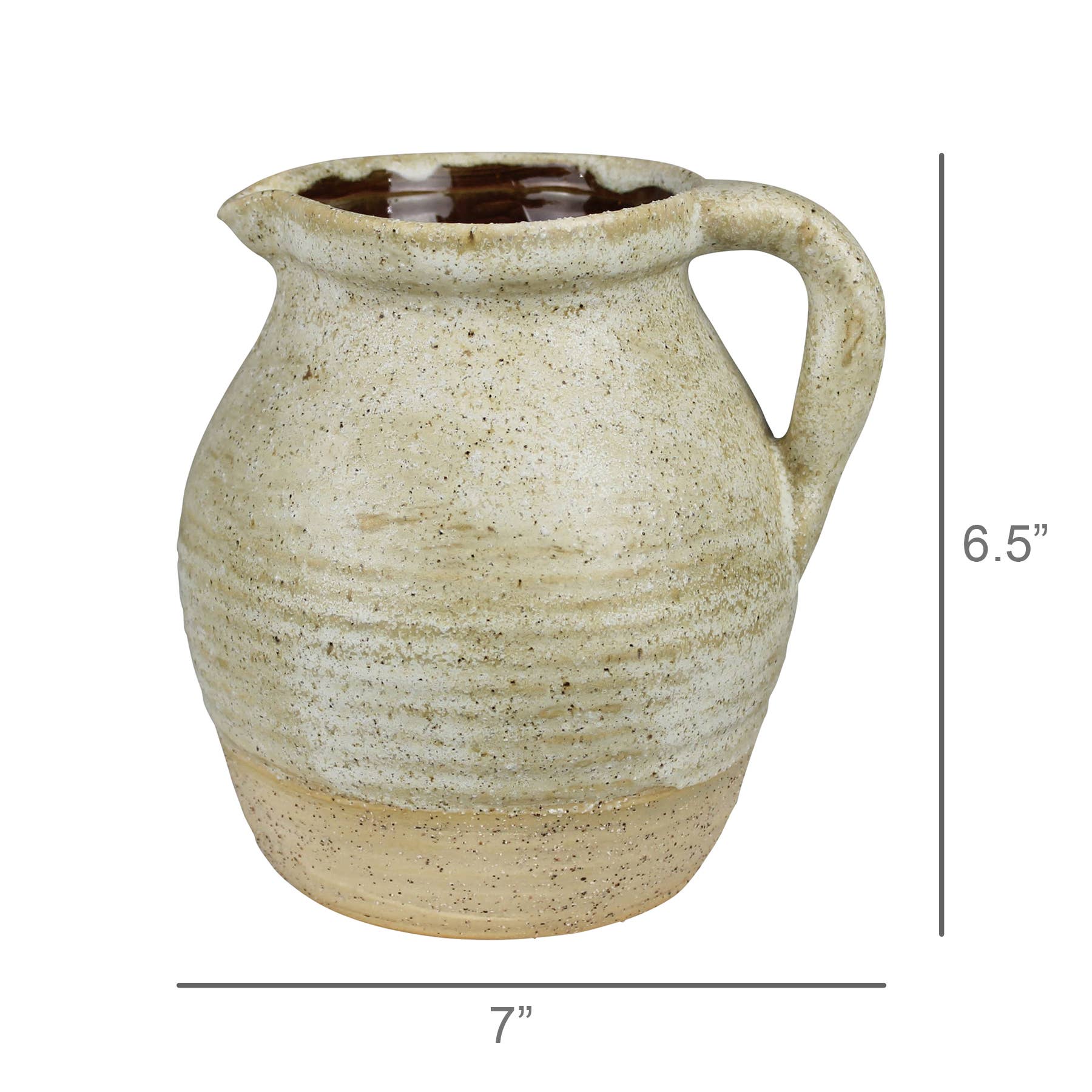 HomArt – Großhandel Krug – Umbria Krug aus Keramik, weiß3