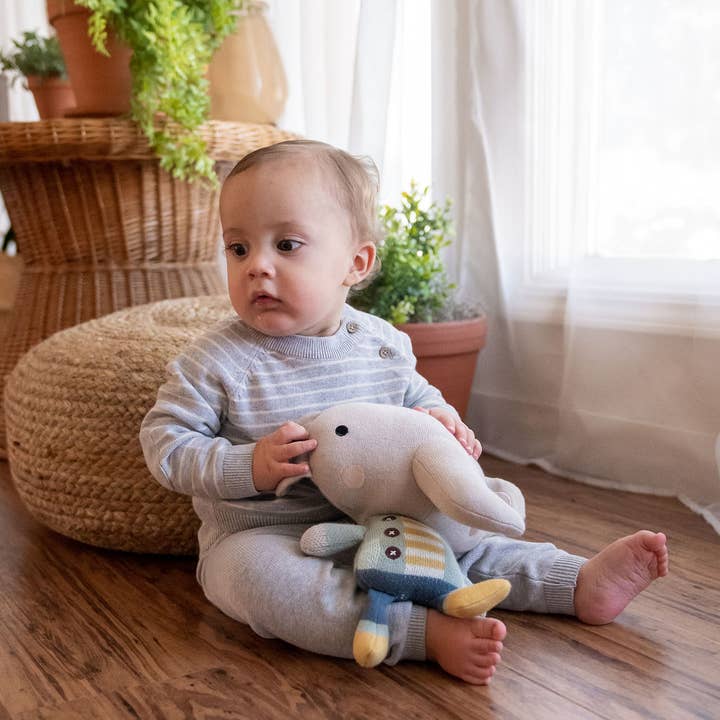 Viverano Organics – Engroshandel Sweater - Baby – Milan Strik Raglan Sideknap Baby Pullover (Økologisk)10