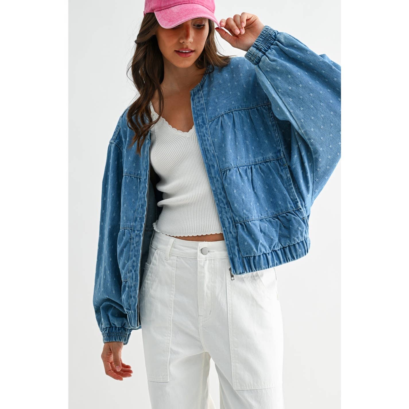 MEDIUM WASH MODERN DENIM JACKET  for wholesale on Faire5