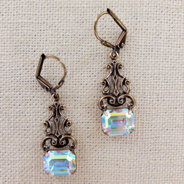 Victorian Crystal Earring S-11-OCT for wholesale by Sadie Green's Jewelry