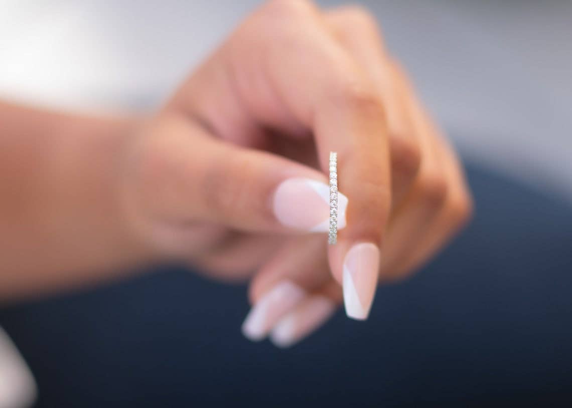 Senoval Jewelry Co. - Wholesale Multi-Stone Ring - Moissanite Halo Eternity Band3