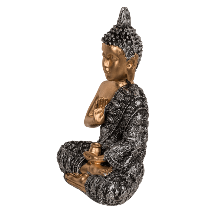 Out of the blue KG - Vente Figurine décorative - Figurine de décoration, Bouddha, env. 8,5 x 5 x 13 cm,2