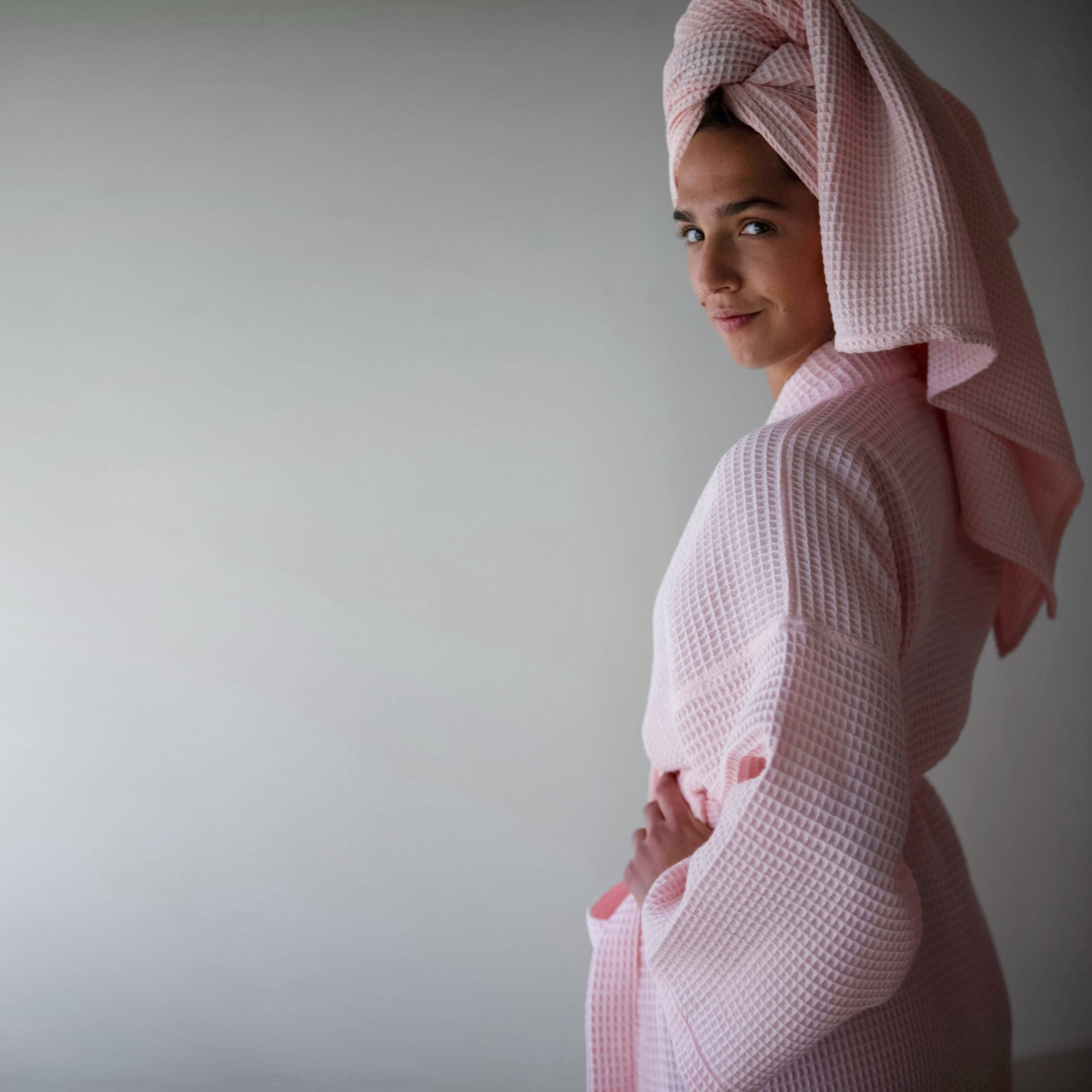 EKIN FROG – wholesale Robe – Women's – Beige Cotton Bathrobe6