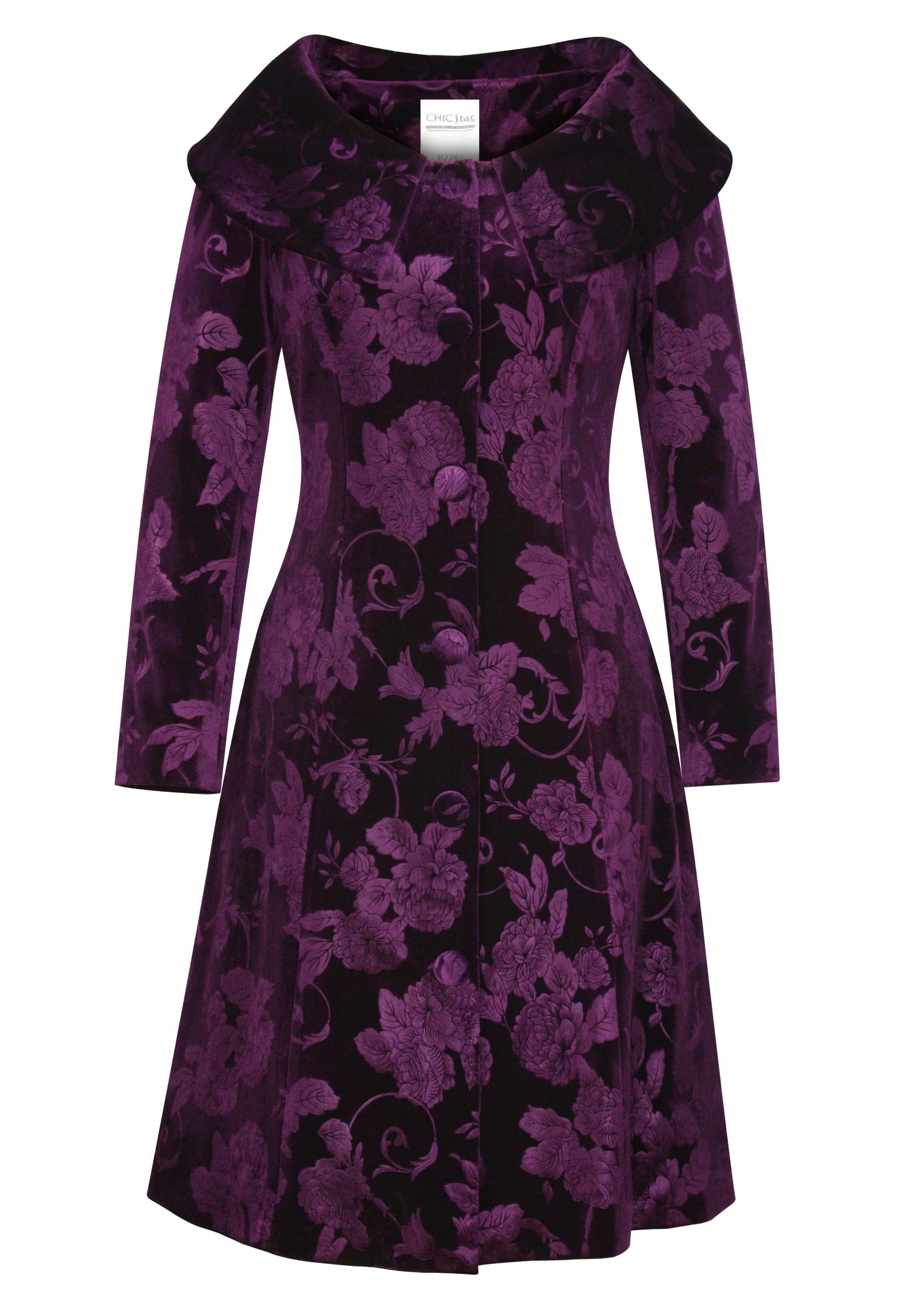 CHIC STAR – Großhandel Mantel - Damen – Chic Star Jackenmantel aus Samt in Schwarz, einfarbig 0809247