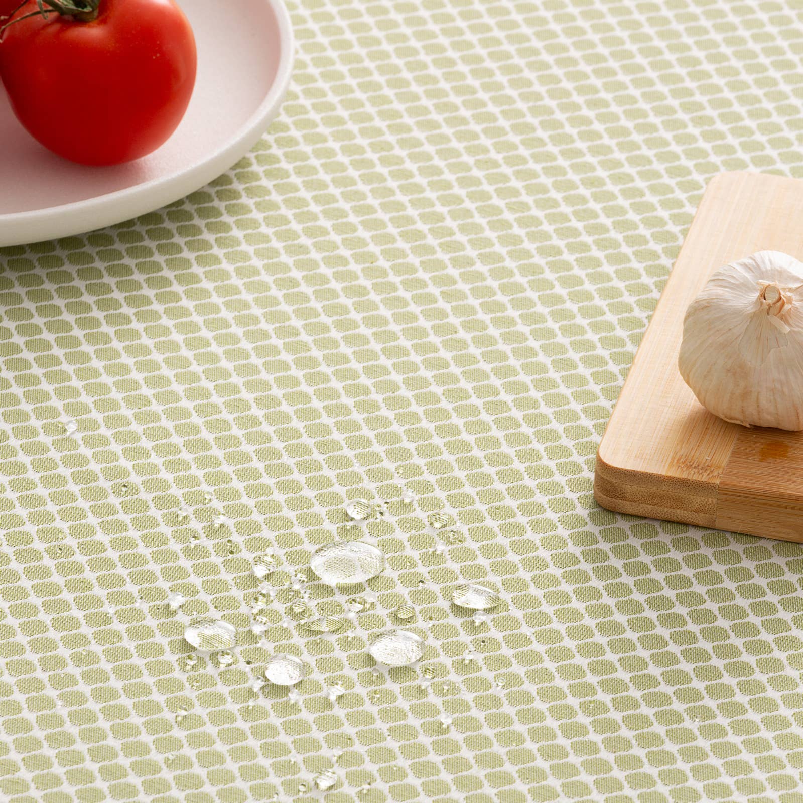 GAMUSI - Vente Nappes - Nappe imperméable jacquard coton géométrique LOSAN32