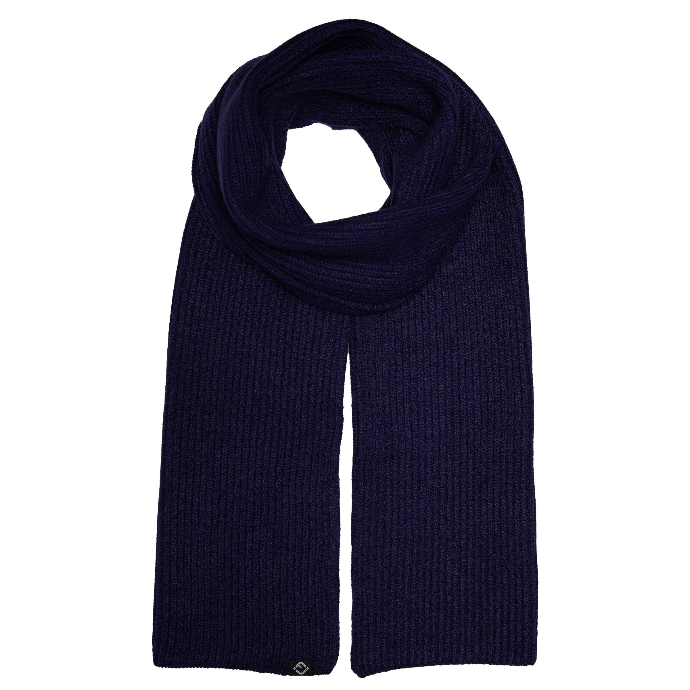Funky Junque - Wholesale Scarf - Men's - Ribbed Knit Scarf - Navy Blue0