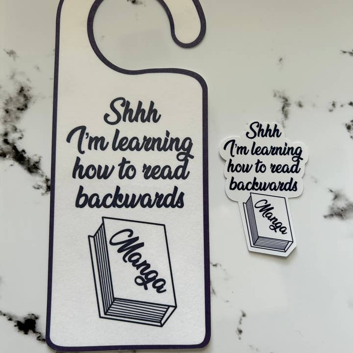 Succulent Boutique - Wholesale Sticker - Shhh I’m Learning How To Read Backwards Manga Set1