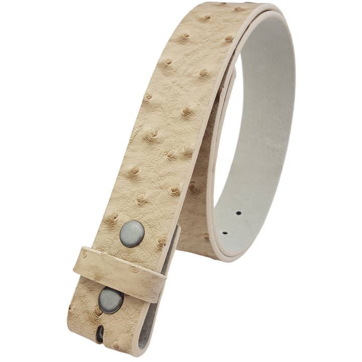 Axesoria West - Wholesale Belt - Women's - Snap-On Belt Strap in Ostrich Print