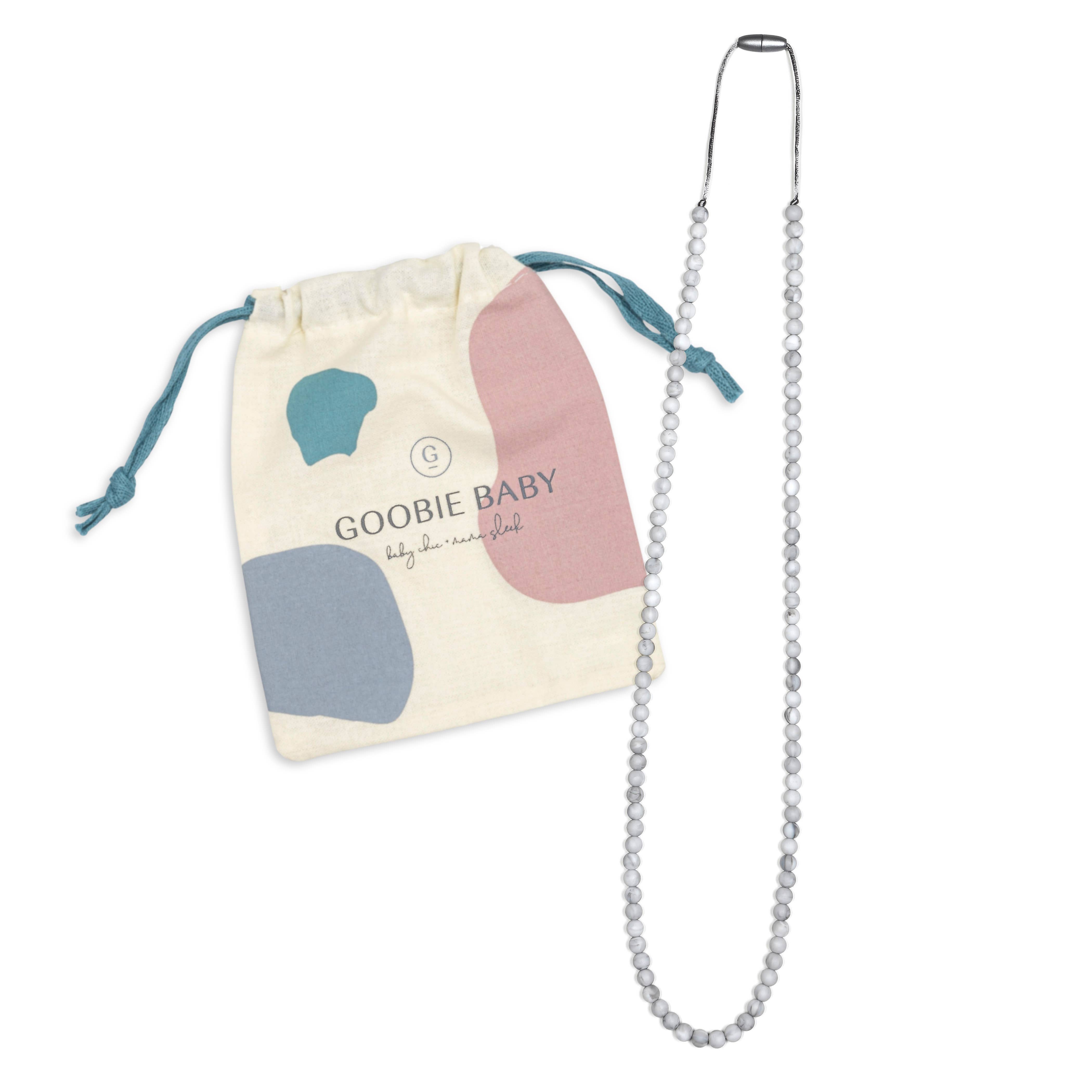 Goobie Baby – wholesale Tandsprickningshalsband - Baby – Zoe Teething Halsband - Marmor5