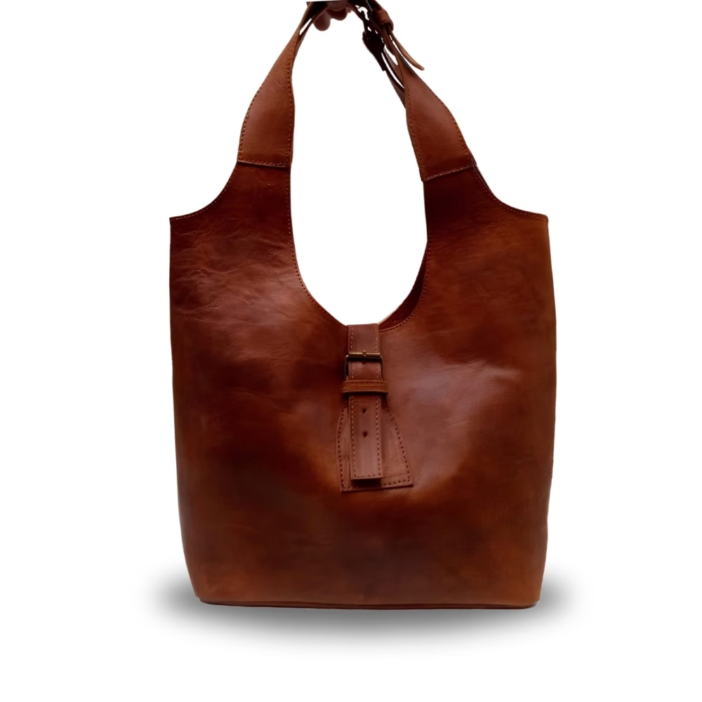 High crafty – wholesale Shoulder bag – women's – Moroccan Minimalist Brown Leather Shoulder Bag0