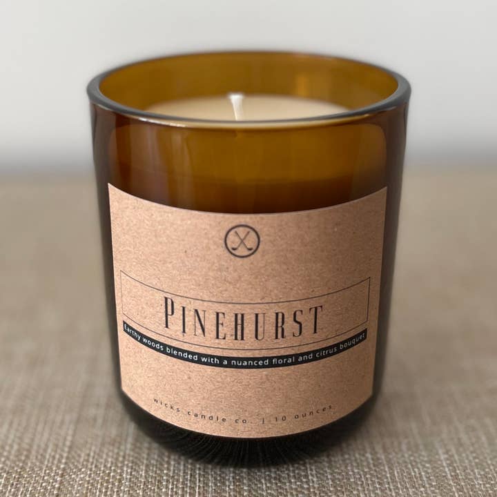 Pinehurst Luxury Candle for wholesale by Wicks Candle Co. LLC