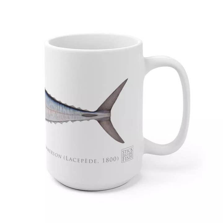 Stick Figure Fish - Wholesale Coffee mug - Spanish Mackerel Mug2