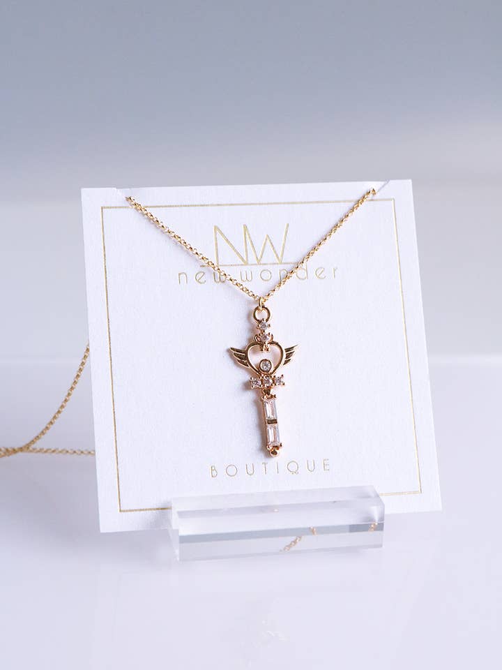 Garota mágica - colar de varinha de coração por atacado de New Wonder