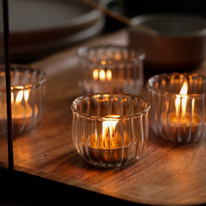 Fleck - Wholesale Candle holder - Kira glass votives, Set of 45