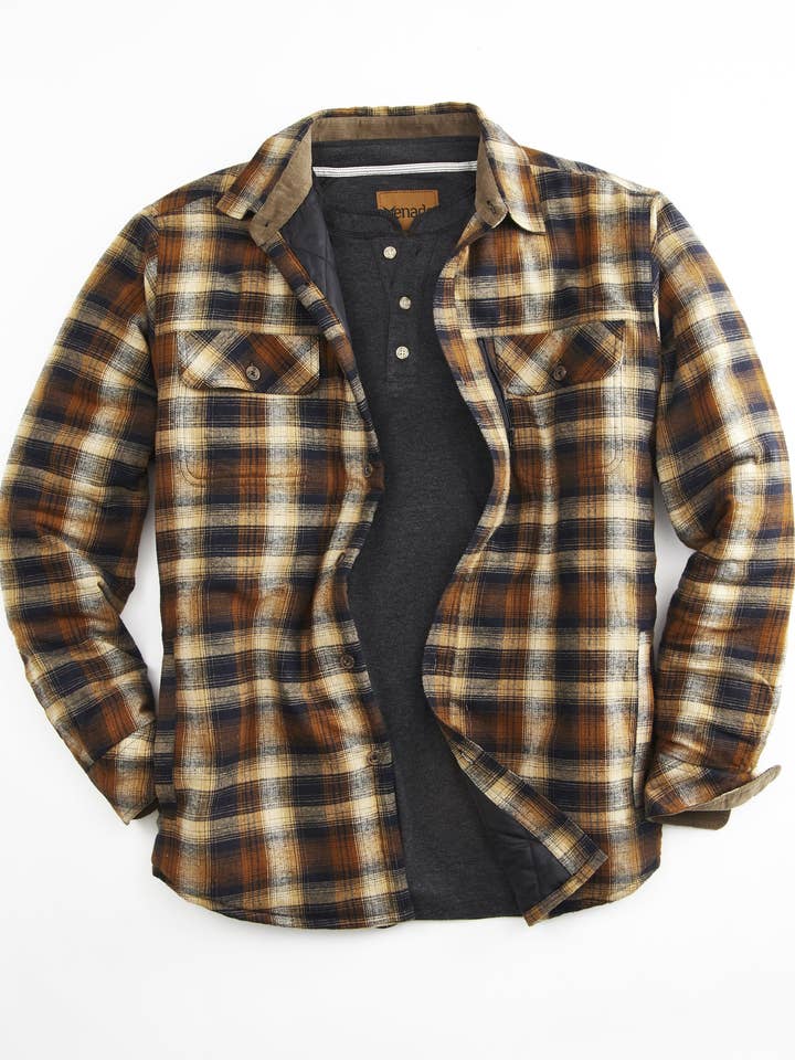 Venado - Wholesale Shirt Jacket/Shacket - Men's - Quilt Lined Brushed Flannel Shirt Jacket18