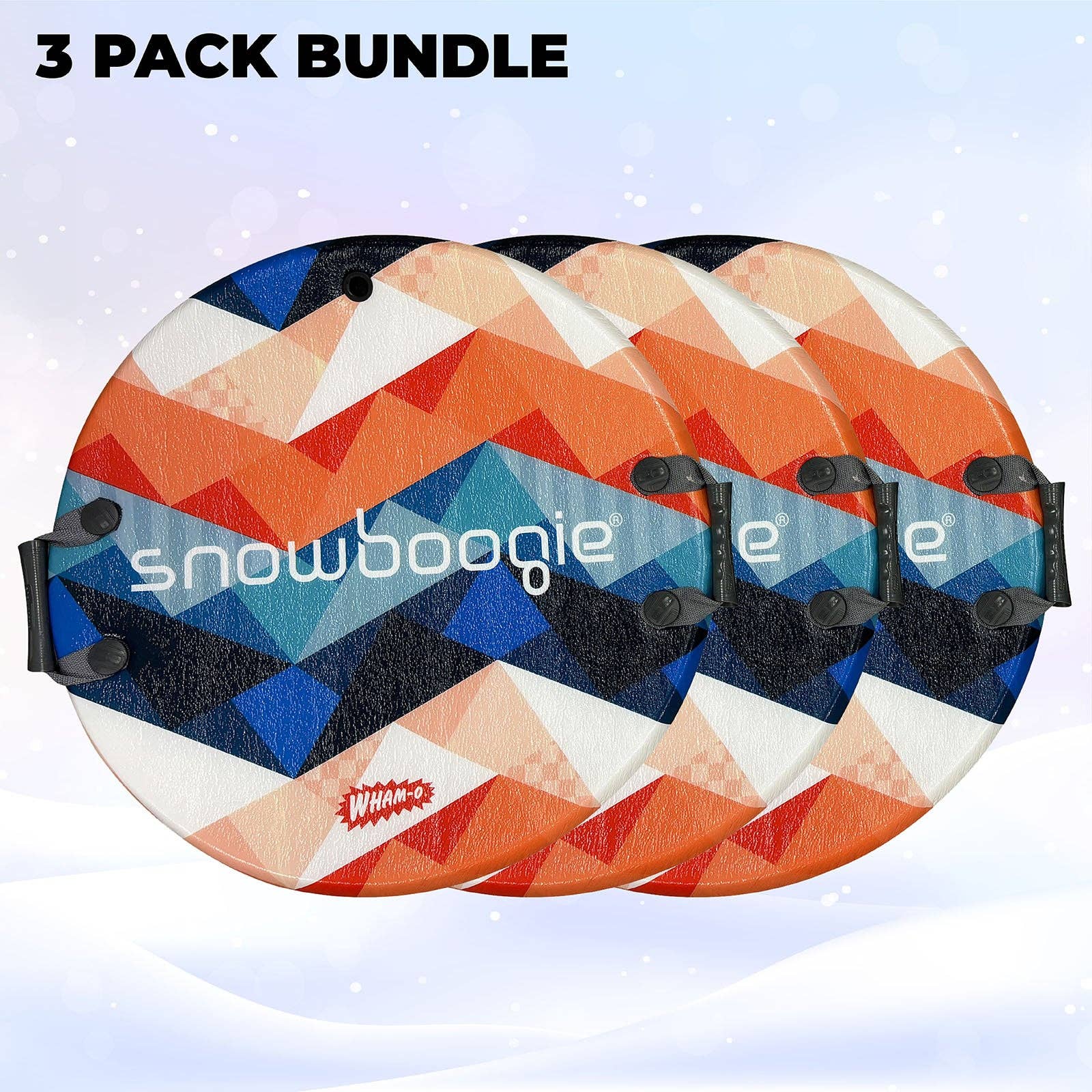 Sixale - Wholesale Sporting Accessories - Wham-O Snowboogie Snow Sled - 26" Single Rider Winter Air Disc Sled (Orange/Red)5