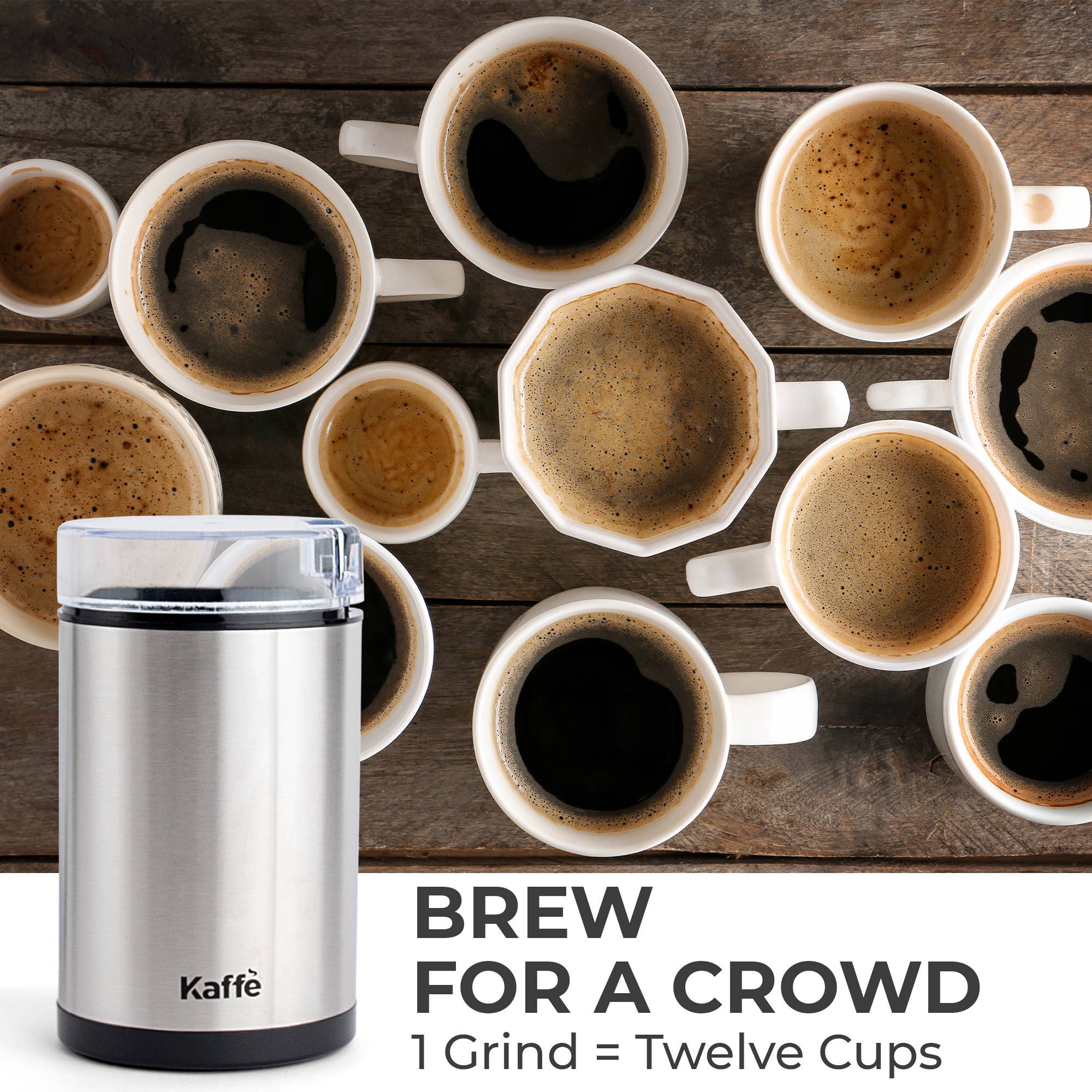Kaffe - Wholesale Coffee Grinder - Kaffe Electric Coffee Grinder w/ Cleaning Brush - 3oz16