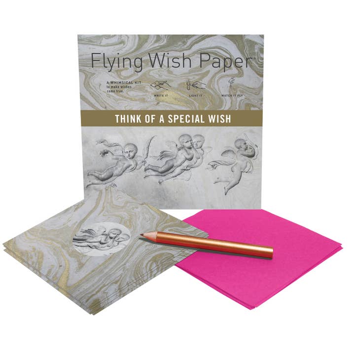 FLYING WISH PAPER ® - Wholesale Thinking of You Card - ANGELS / Mini Kit / 15 WISH PAPER™ + All Accessories