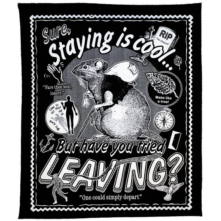 Arcane Bullshit - Vendita all'ingrosso Toppe - Toppa posteriore serigrafata "Leaving"