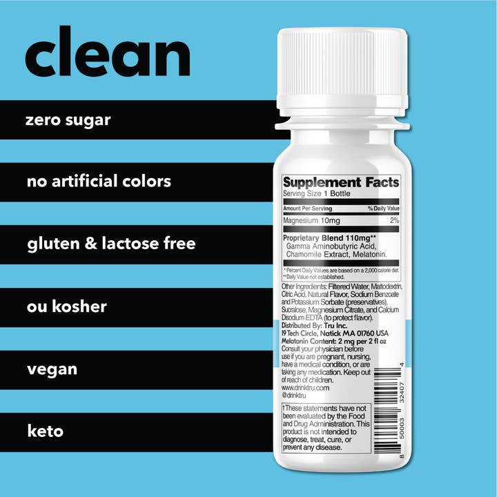 Tru - Wholesale Sports/Energy Drink - Tru Dream Wellness Shots, Cherry Berry (Pack of 12)1