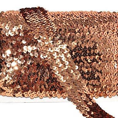 Mandala Crafts – Engroshandel Håndværk forsyninger – Mandala Håndværk Elastisk Paillet, Flad Glitter Stretch Bling Paillette Stof Bånd, Metallisk Applikation Trim Blonder til Kjole Pynt, Pandebånd51