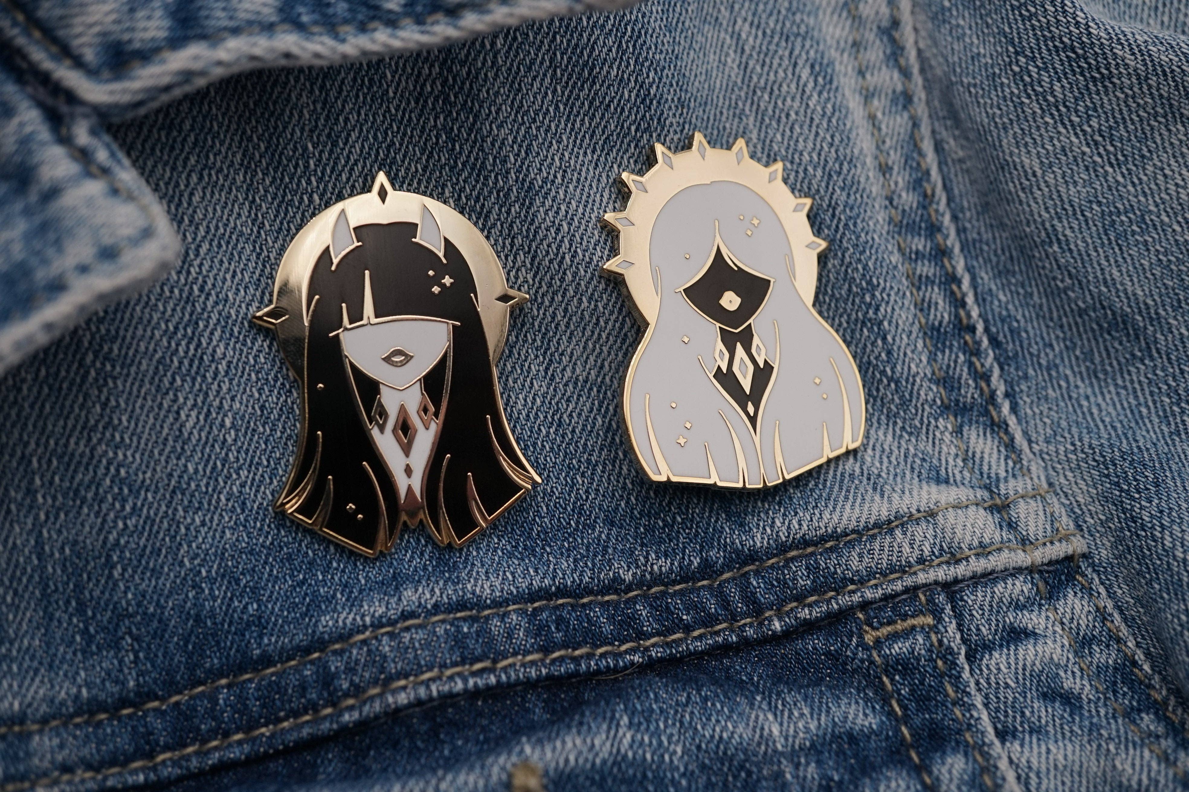 Kelly McMahon Design - Wholesale Lapel Pin/Button - The Dark Pin3