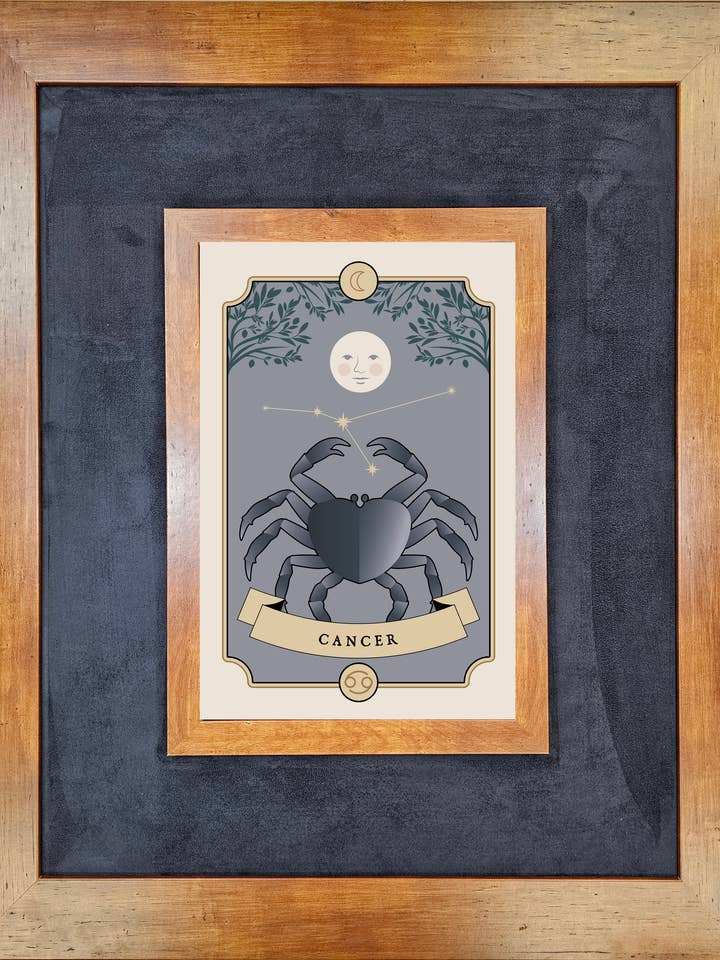 Cancer avec érable à miel et tissu pour la vente par The Brightener Group