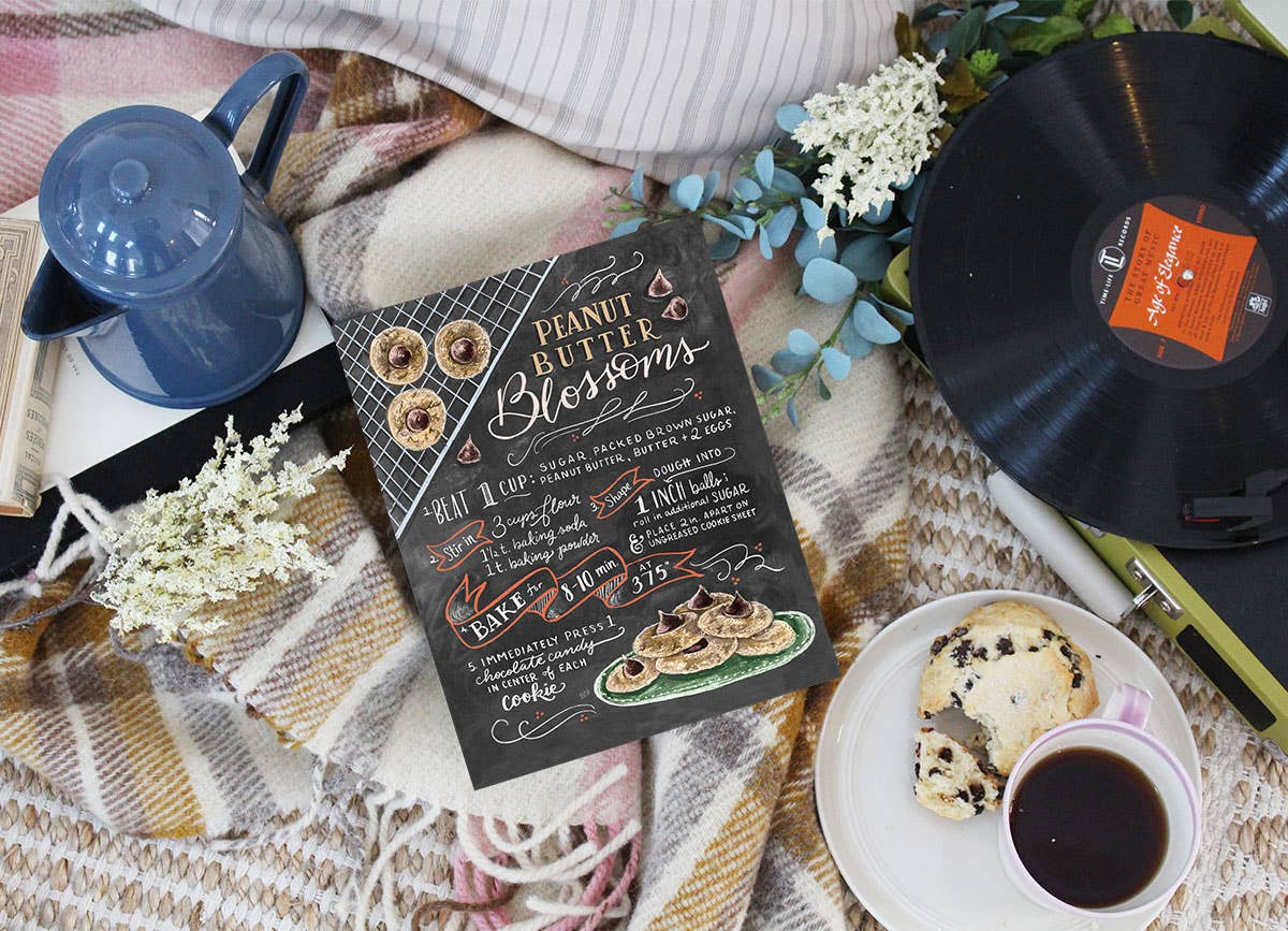 Lily & Val - Wholesale Art Print - Peanut Butter Blossoms Recipe - Print1
