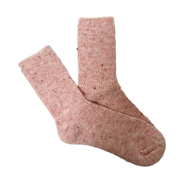 FLOOF Sprickiga ullblandningsstrumpor för kvinnor i rosa för wholesale av FloofSlippers