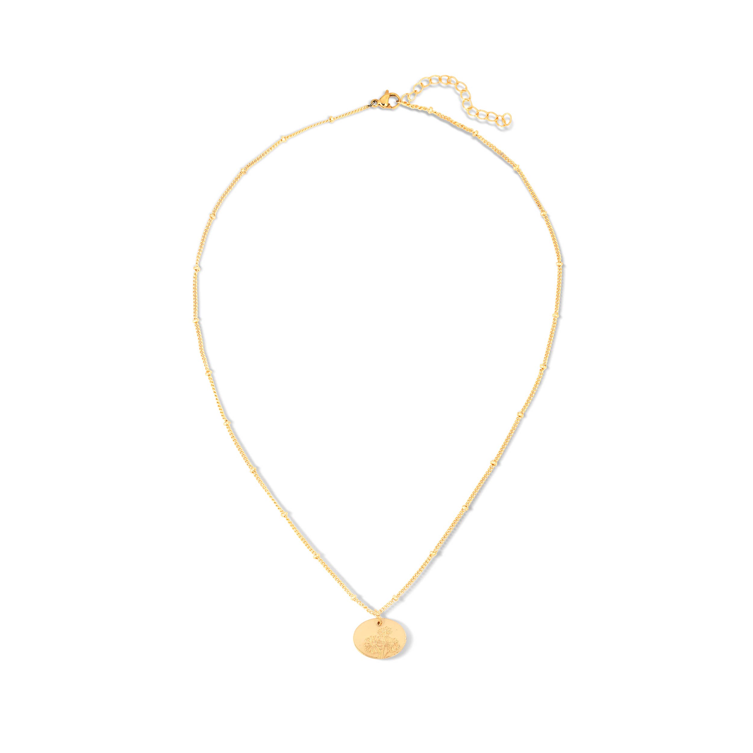 Lucky Feather - Wholesale Pendant/Charm Necklace - Birth Flower Necklace - April Jewelry Gifts for Women / Mom1