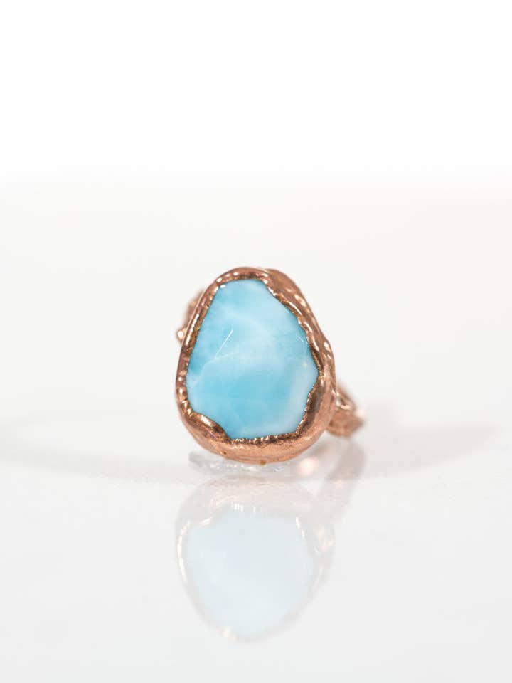 Larimar in Copper Ring sz 6.5 for wholesale by Silver Coast Designs
