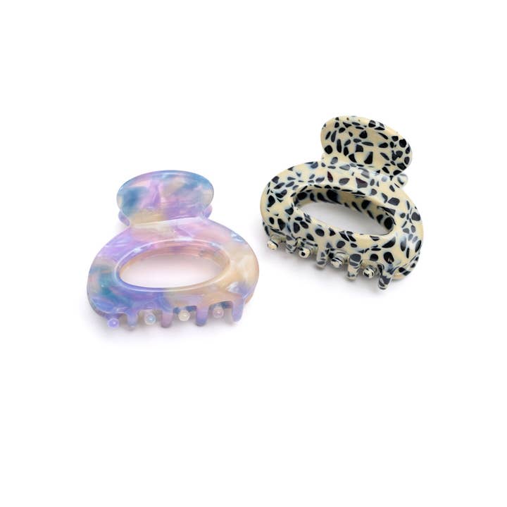 Avenue Wholesale - Wholesale Hair Clip - Women's - Pack of Two - Round Claw Clips