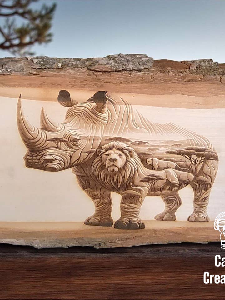 Rinoceronte Gravado por atacado de Carib Creations LLC