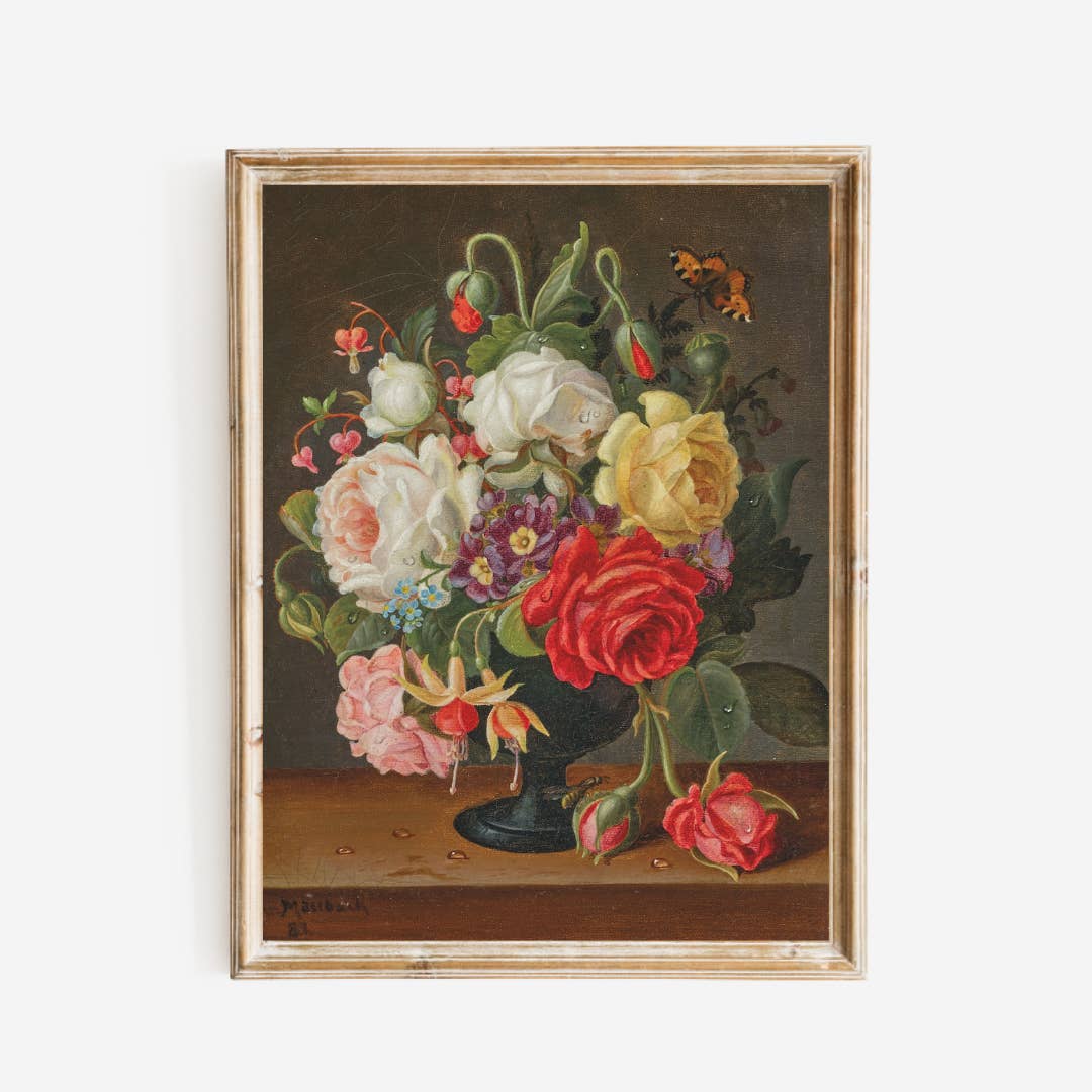Sea to Skye - Wholesale Art Print - Still Life Florals 19th Century I Antique Art Print