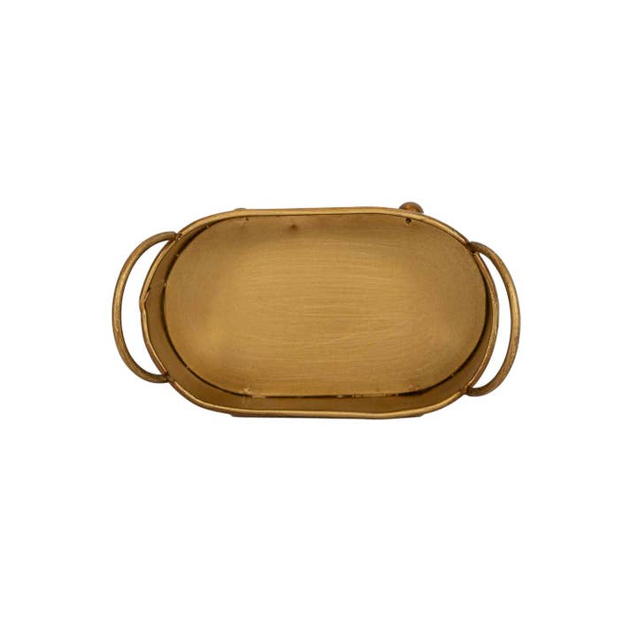 Foreside Home & Garden - Wholesale Plant Pot - Faye Boho Rounded Brass Mini Planter With Ball Feet Metal