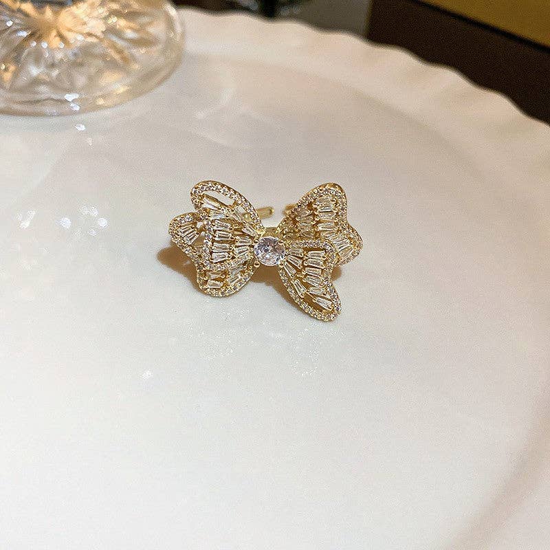 Ole - Wholesale Cocktail/Statement Ring - Butterfly Alloy Cubic Zirconia Ring R26632