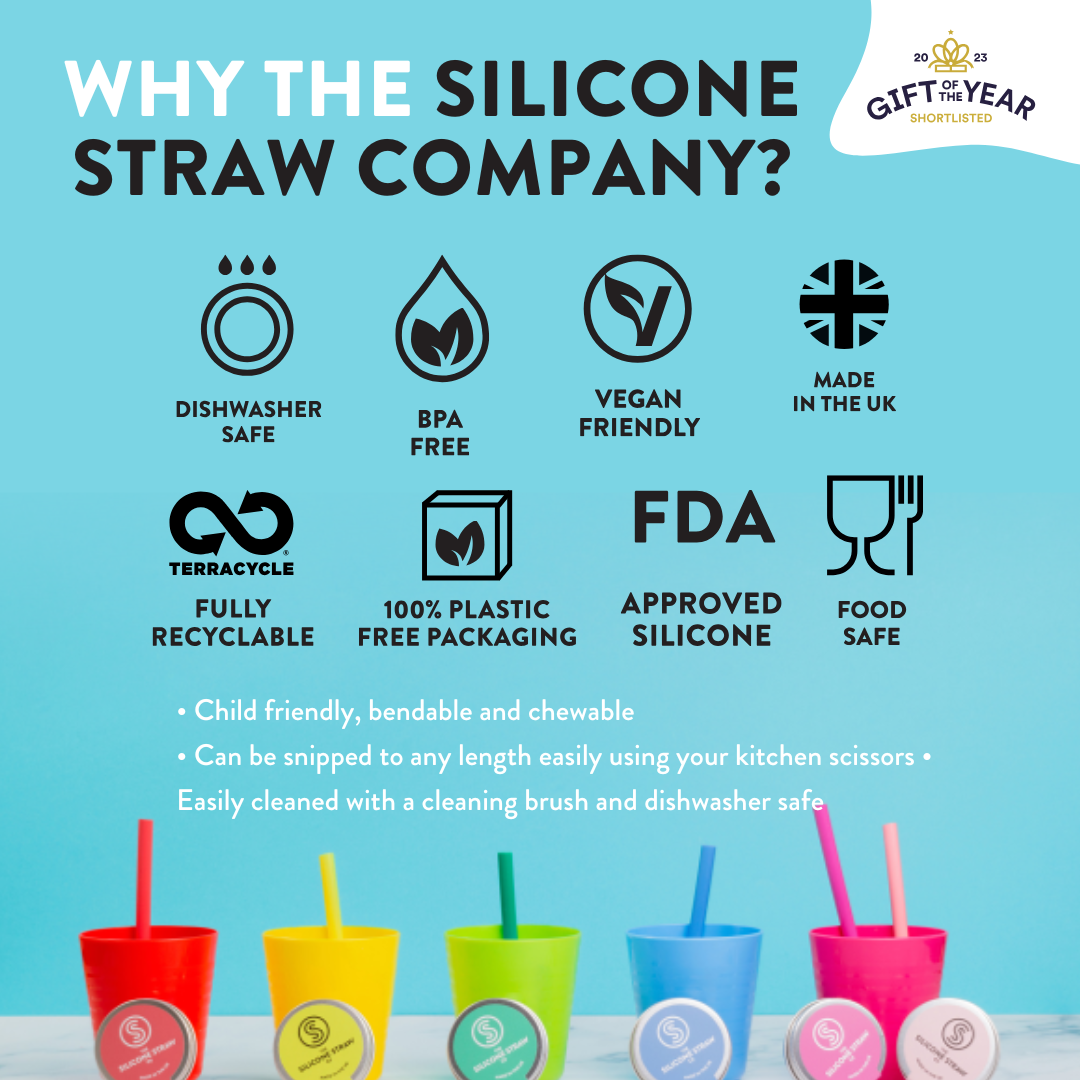 The Silicone Straw Company - Wholesale Drinking Straw - Silicone Straw in a Travel Tin - BEST SELLER13