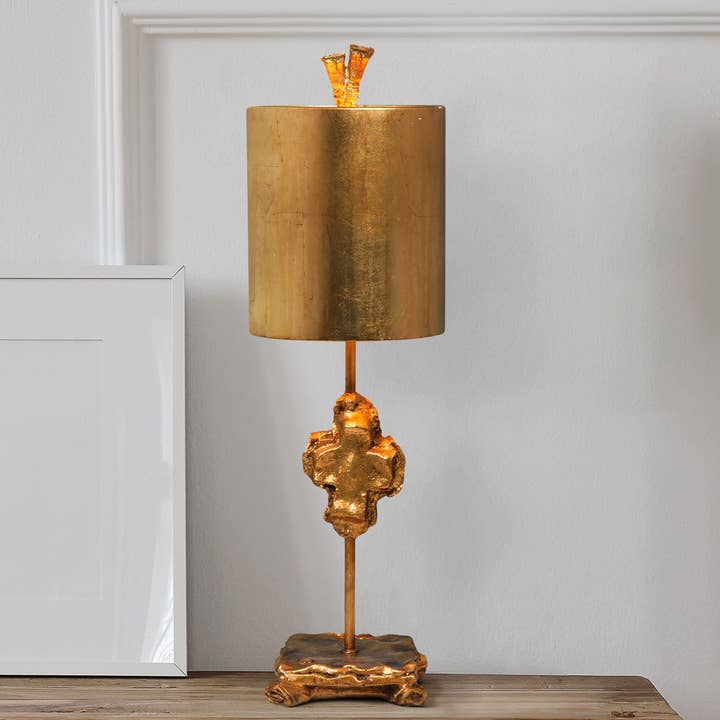 Lucas McKearn - Vente Lampes d'appoint/de bureau - Lampe de table Cross dorée1
