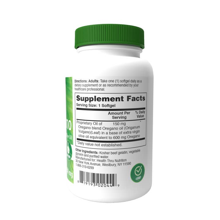 Health Thru Nutrition - Wholesale Oral Supplement/Vitamin - Oil of Oregano (Wild) 150mg (Non-gmo) 360 Softgels