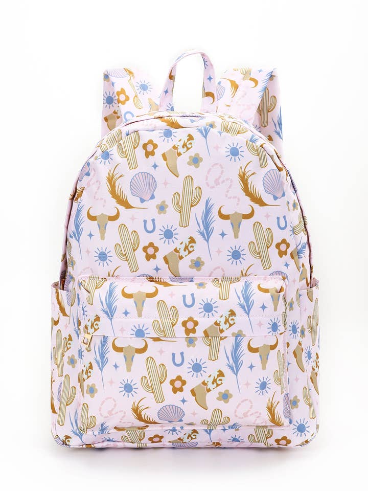 Mochila Cow Cactus Western para niños para venta al por mayor de sassy kids palace