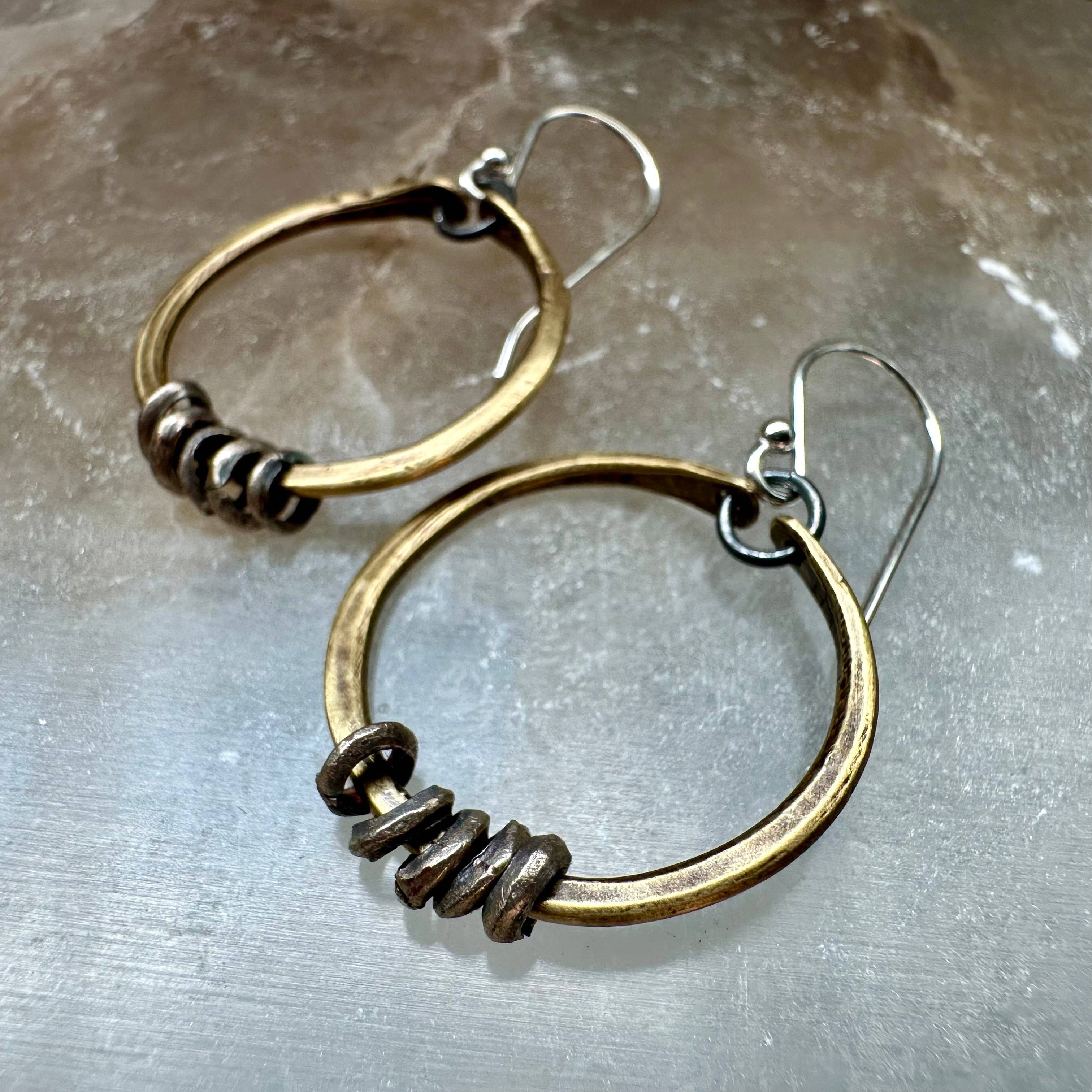 Jennifer Kahn Jewelry - Wholesale Hoop Earrings - Brass Hoop Earrings with Heishi0