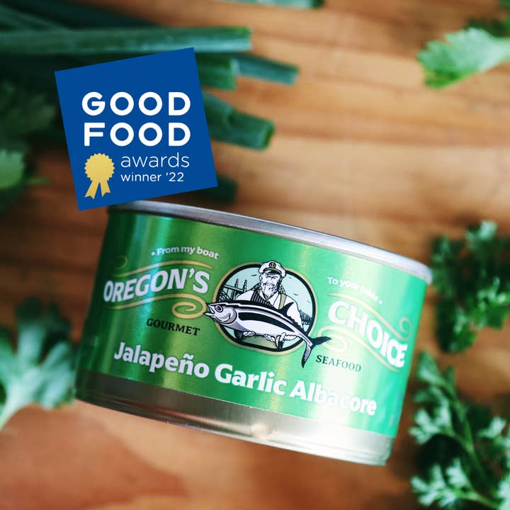 Jalapeno Garlic Albacore Tuna 7.5 oz. for wholesale by Oregon's Choice Gourmet