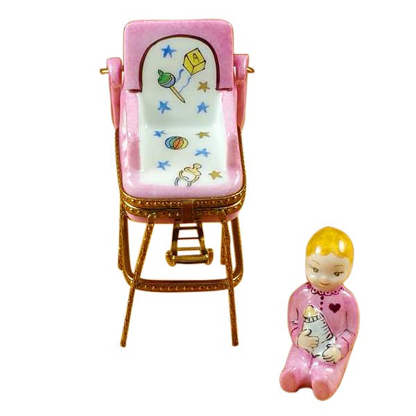 Rochard - Wholesale Decorative Tabletop Object - Baby High Chair Pink1